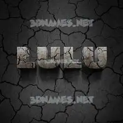 lulu in Cracked Stone style - 3D name wallpaper