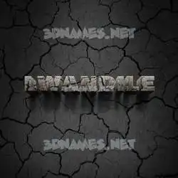 lwandile in Cracked Stone style - 3D name wallpaper