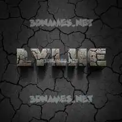 lyliie in Cracked Stone style - 3D name wallpaper