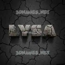 lysa in Cracked Stone style - 3D name wallpaper