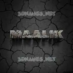 maalik in Cracked Stone style - 3D name wallpaper