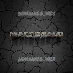 macdonald in Cracked Stone style - 3D name wallpaper