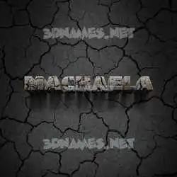 machaela in Cracked Stone style - 3D name wallpaper