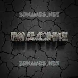 mache in Cracked Stone style - 3D name wallpaper