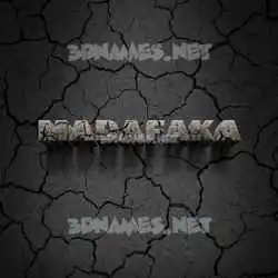 madafaka in Cracked Stone style - 3D name wallpaper
