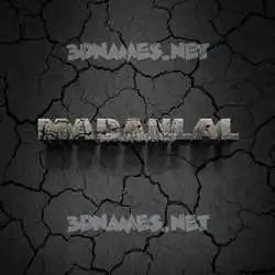 madanlal in Cracked Stone style - 3D name wallpaper