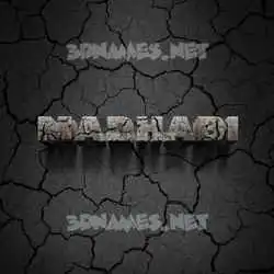 madhabi in Cracked Stone style - 3D name wallpaper