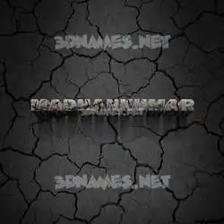 madhankumar in Cracked Stone style - 3D name wallpaper