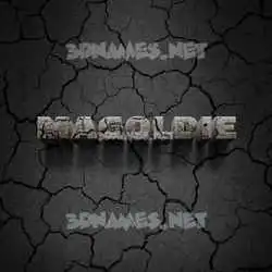 magoldie in Cracked Stone style - 3D name wallpaper