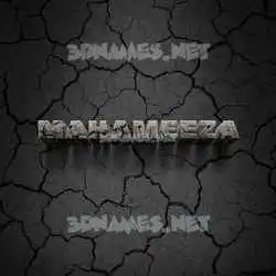 mahameeza in Cracked Stone style - 3D name wallpaper