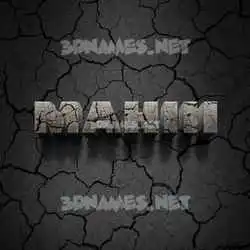 mahiii in Cracked Stone style - 3D name wallpaper