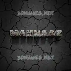 mahnaaz in Cracked Stone style - 3D name wallpaper
