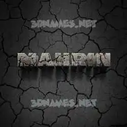 mahrin in Cracked Stone style - 3D name wallpaper