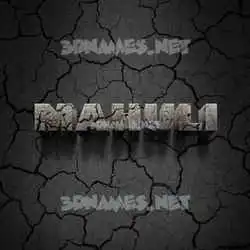 mahuli in Cracked Stone style - 3D name wallpaper