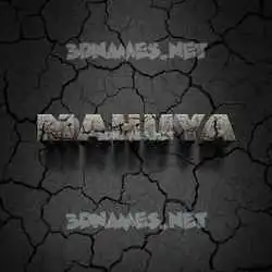 mahuya in Cracked Stone style - 3D name wallpaper