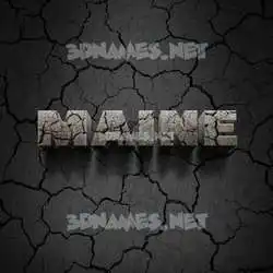 maine in Cracked Stone style - 3D name wallpaper