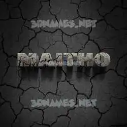 maitho in Cracked Stone style - 3D name wallpaper
