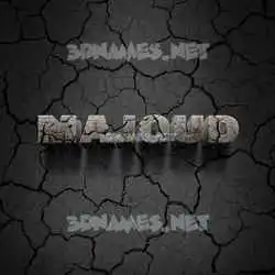 majoud in Cracked Stone style - 3D name wallpaper