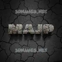 majp in Cracked Stone style - 3D name wallpaper