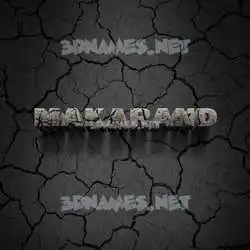 makarand in Cracked Stone style - 3D name wallpaper