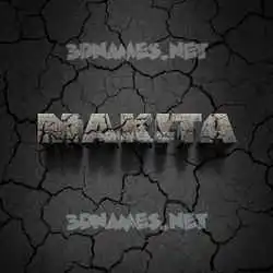 makita in Cracked Stone style - 3D name wallpaper