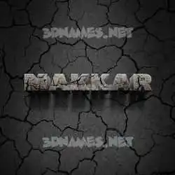 makkar in Cracked Stone style - 3D name wallpaper
