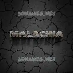 malachia in Cracked Stone style - 3D name wallpaper