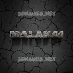 malakai in Cracked Stone style - 3D name wallpaper
