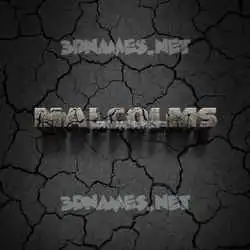 malcolms in Cracked Stone style - 3D name wallpaper
