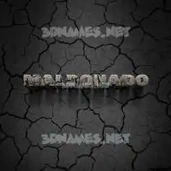 maldonado in Cracked Stone style - 3D name wallpaper
