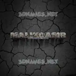 malikqasir in Cracked Stone style - 3D name wallpaper