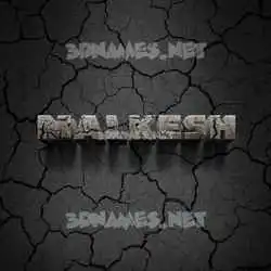 malkesh in Cracked Stone style - 3D name wallpaper