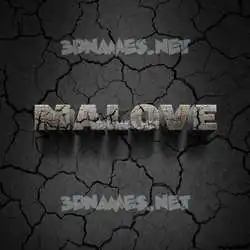 malove in Cracked Stone style - 3D name wallpaper