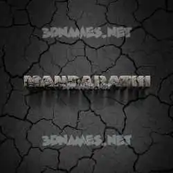 mandarathi in Cracked Stone style - 3D name wallpaper