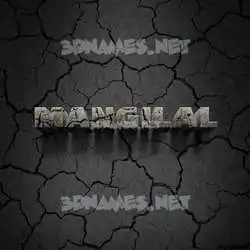 mangilal in Cracked Stone style - 3D name wallpaper