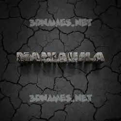 maniaujla in Cracked Stone style - 3D name wallpaper