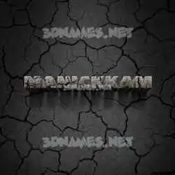 manickkam in Cracked Stone style - 3D name wallpaper