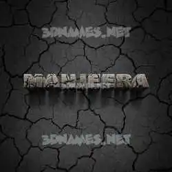 manjeera in Cracked Stone style - 3D name wallpaper
