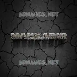 mankabir in Cracked Stone style - 3D name wallpaper