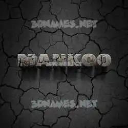 mankoo in Cracked Stone style - 3D name wallpaper