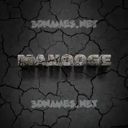 manooge in Cracked Stone style - 3D name wallpaper
