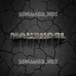 manphool in Cracked Stone style - 3D name wallpaper