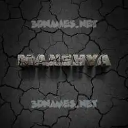 manshya in Cracked Stone style - 3D name wallpaper