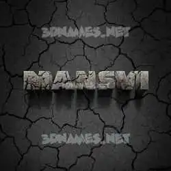 mansvi in Cracked Stone style - 3D name wallpaper