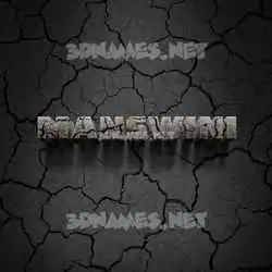 manswini in Cracked Stone style - 3D name wallpaper
