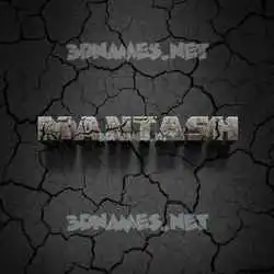 mantash in Cracked Stone style - 3D name wallpaper