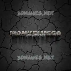 manuelvega in Cracked Stone style - 3D name wallpaper