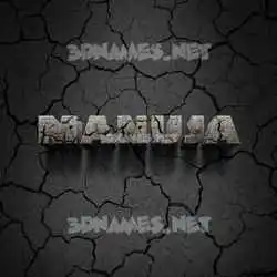 manuja in Cracked Stone style - 3D name wallpaper