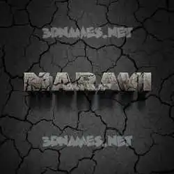 maravi in Cracked Stone style - 3D name wallpaper