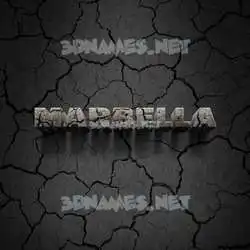 marbella in Cracked Stone style - 3D name wallpaper